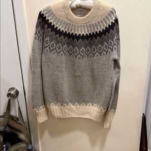 Saks Fifth Avenue Nordic Pattern Crewneck Sweater